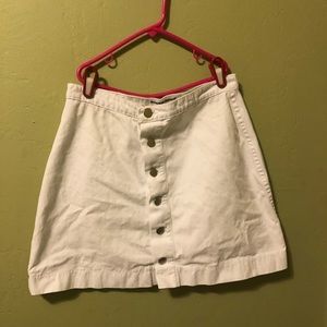 White denim skirt